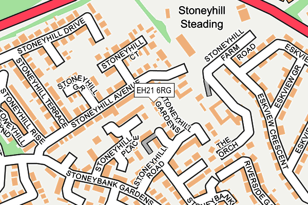 EH21 6RG map - OS OpenMap – Local (Ordnance Survey) EH21 6RG map - OS OpenMap – Local (Ordnance Survey)