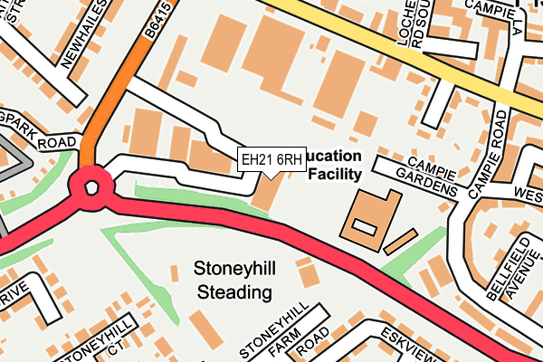 EH21 6RH map - OS OpenMap – Local (Ordnance Survey) EH21 6RH map - OS OpenMap – Local (Ordnance Survey)
