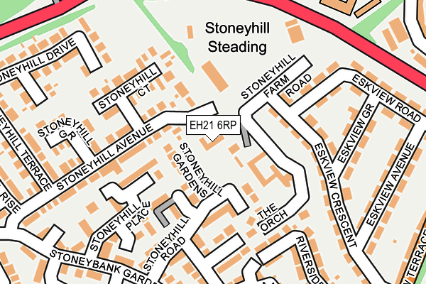 EH21 6RP map - OS OpenMap – Local (Ordnance Survey) EH21 6RP map - OS OpenMap – Local (Ordnance Survey)