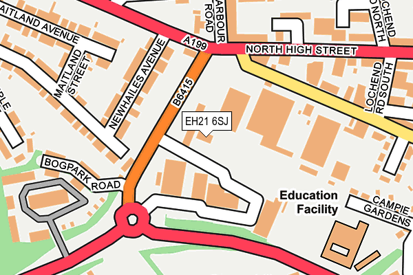 EH21 6SJ map - OS OpenMap – Local (Ordnance Survey) EH21 6SJ map - OS OpenMap – Local (Ordnance Survey)