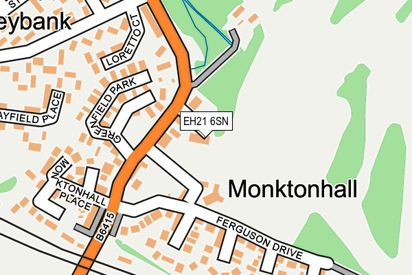 EH21 6SN map - OS OpenMap – Local (Ordnance Survey) EH21 6SN map - OS OpenMap – Local (Ordnance Survey)