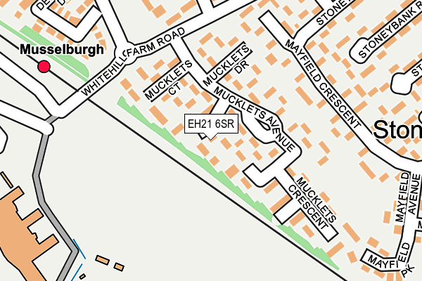 EH21 6SR map - OS OpenMap – Local (Ordnance Survey) EH21 6SR map - OS OpenMap – Local (Ordnance Survey)