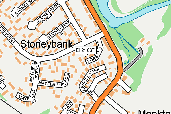 EH21 6ST map - OS OpenMap – Local (Ordnance Survey) EH21 6ST map - OS OpenMap – Local (Ordnance Survey)