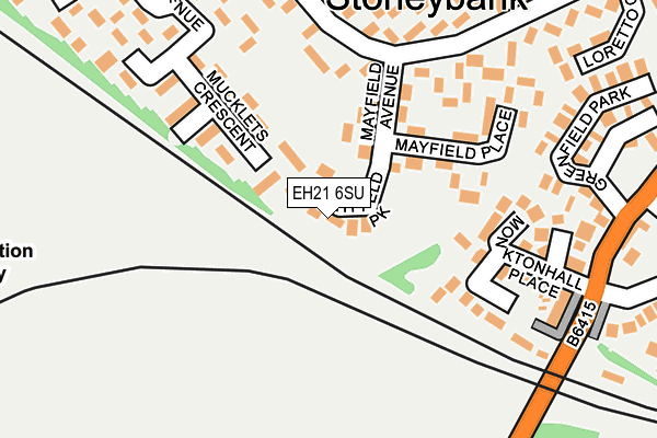 EH21 6SU map - OS OpenMap – Local (Ordnance Survey) EH21 6SU map - OS OpenMap – Local (Ordnance Survey)