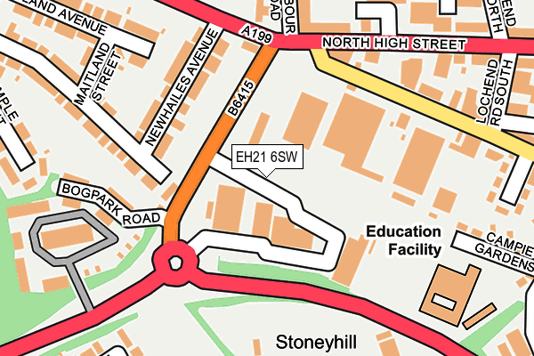 EH21 6SW map - OS OpenMap – Local (Ordnance Survey) EH21 6SW map - OS OpenMap – Local (Ordnance Survey)