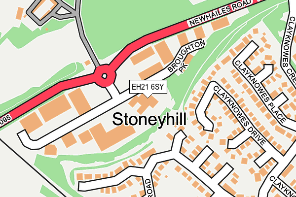 EH21 6SY map - OS OpenMap – Local (Ordnance Survey) EH21 6SY map - OS OpenMap – Local (Ordnance Survey)