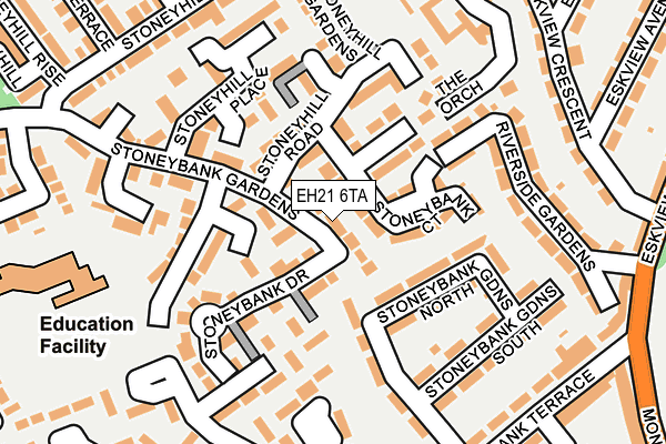 EH21 6TA map - OS OpenMap – Local (Ordnance Survey) EH21 6TA map - OS OpenMap – Local (Ordnance Survey)