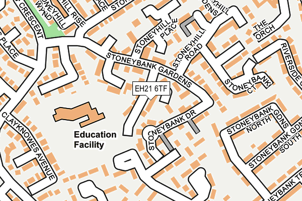 EH21 6TF map - OS OpenMap – Local (Ordnance Survey) EH21 6TF map - OS OpenMap – Local (Ordnance Survey)