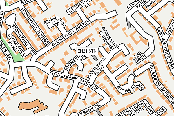 EH21 6TN map - OS OpenMap – Local (Ordnance Survey) EH21 6TN map - OS OpenMap – Local (Ordnance Survey)