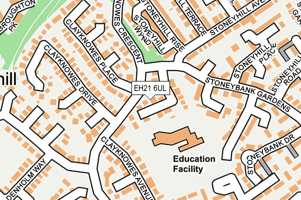 EH21 6UL map - OS OpenMap – Local (Ordnance Survey) EH21 6UL map - OS OpenMap – Local (Ordnance Survey)