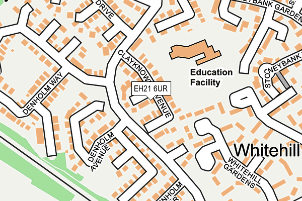 EH21 6UR map - OS OpenMap – Local (Ordnance Survey) EH21 6UR map - OS OpenMap – Local (Ordnance Survey)