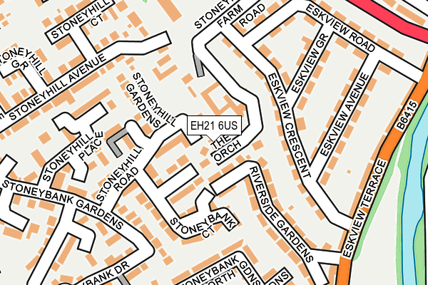 EH21 6US map - OS OpenMap – Local (Ordnance Survey) EH21 6US map - OS OpenMap – Local (Ordnance Survey)