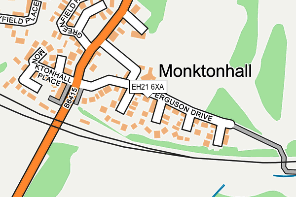EH21 6XA map - OS OpenMap – Local (Ordnance Survey) EH21 6XA map - OS OpenMap – Local (Ordnance Survey)