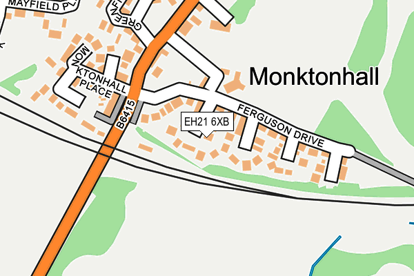 EH21 6XB map - OS OpenMap – Local (Ordnance Survey) EH21 6XB map - OS OpenMap – Local (Ordnance Survey)
