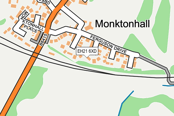 EH21 6XD map - OS OpenMap – Local (Ordnance Survey) EH21 6XD map - OS OpenMap – Local (Ordnance Survey)