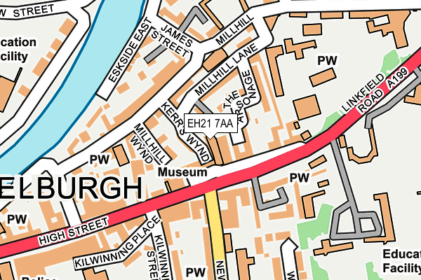 EH21 7AA map - OS OpenMap – Local (Ordnance Survey) EH21 7AA map - OS OpenMap – Local (Ordnance Survey)