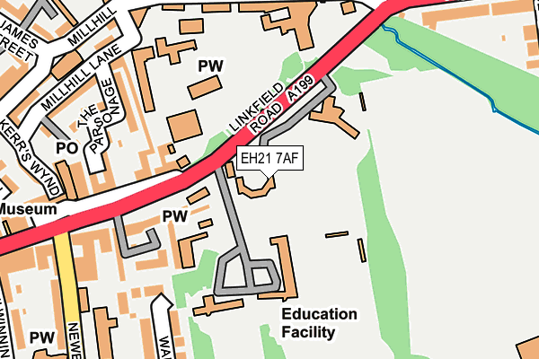 EH21 7AF map - OS OpenMap – Local (Ordnance Survey) EH21 7AF map - OS OpenMap – Local (Ordnance Survey)