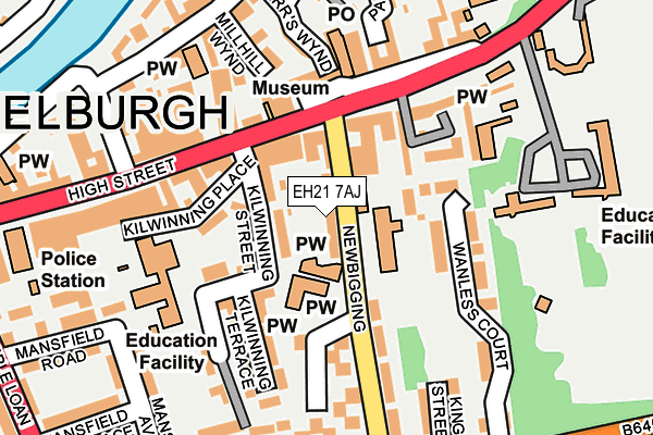 EH21 7AJ map - OS OpenMap – Local (Ordnance Survey) EH21 7AJ map - OS OpenMap – Local (Ordnance Survey)