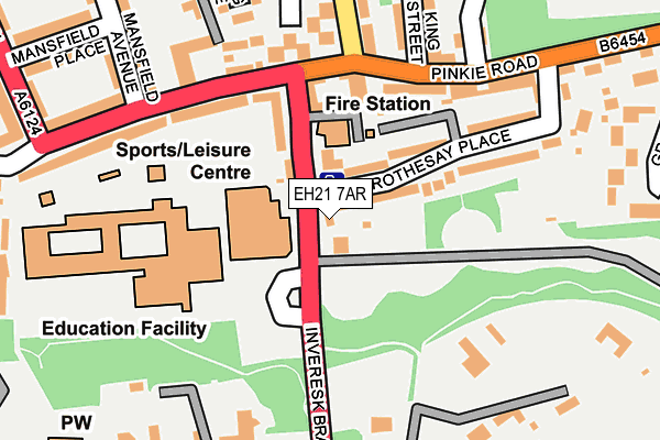 EH21 7AR map - OS OpenMap – Local (Ordnance Survey) EH21 7AR map - OS OpenMap – Local (Ordnance Survey)