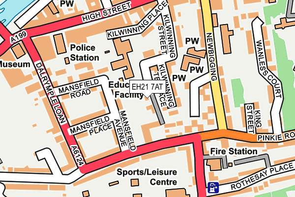 EH21 7AT map - OS OpenMap – Local (Ordnance Survey) EH21 7AT map - OS OpenMap – Local (Ordnance Survey)