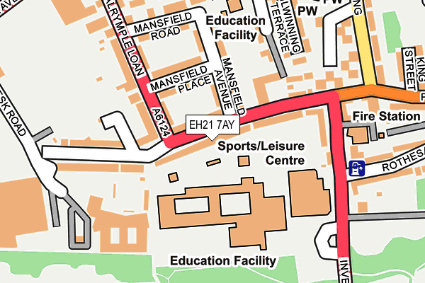 EH21 7AY map - OS OpenMap – Local (Ordnance Survey) EH21 7AY map - OS OpenMap – Local (Ordnance Survey)