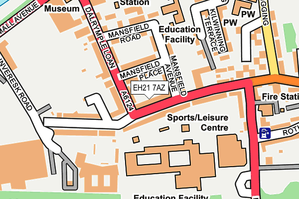 EH21 7AZ map - OS OpenMap – Local (Ordnance Survey) EH21 7AZ map - OS OpenMap – Local (Ordnance Survey)