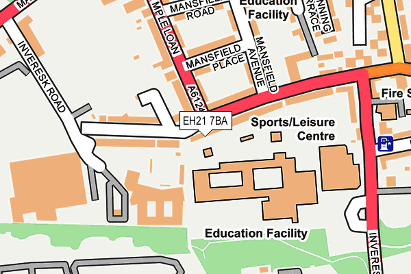 EH21 7BA map - OS OpenMap – Local (Ordnance Survey) EH21 7BA map - OS OpenMap – Local (Ordnance Survey)
