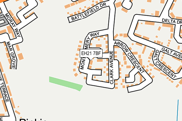 EH21 7BF map - OS OpenMap – Local (Ordnance Survey) EH21 7BF map - OS OpenMap – Local (Ordnance Survey)