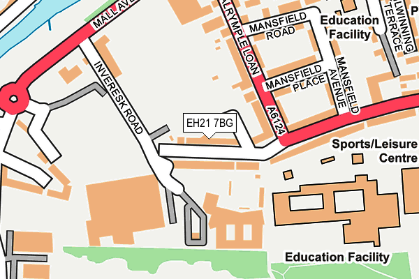 EH21 7BG map - OS OpenMap – Local (Ordnance Survey) EH21 7BG map - OS OpenMap – Local (Ordnance Survey)