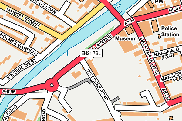 EH21 7BL map - OS OpenMap – Local (Ordnance Survey) EH21 7BL map - OS OpenMap – Local (Ordnance Survey)