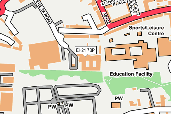 EH21 7BP map - OS OpenMap – Local (Ordnance Survey) EH21 7BP map - OS OpenMap – Local (Ordnance Survey)