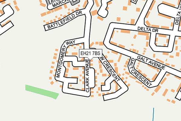 EH21 7BS map - OS OpenMap – Local (Ordnance Survey) EH21 7BS map - OS OpenMap – Local (Ordnance Survey)