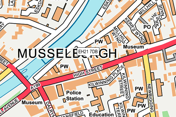 EH21 7DB map - OS OpenMap – Local (Ordnance Survey) EH21 7DB map - OS OpenMap – Local (Ordnance Survey)