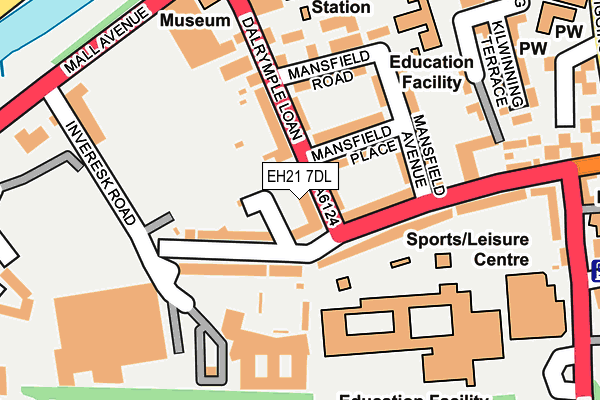 EH21 7DL map - OS OpenMap – Local (Ordnance Survey) EH21 7DL map - OS OpenMap – Local (Ordnance Survey)