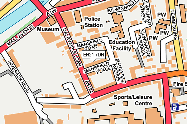 EH21 7DN map - OS OpenMap – Local (Ordnance Survey) EH21 7DN map - OS OpenMap – Local (Ordnance Survey)
