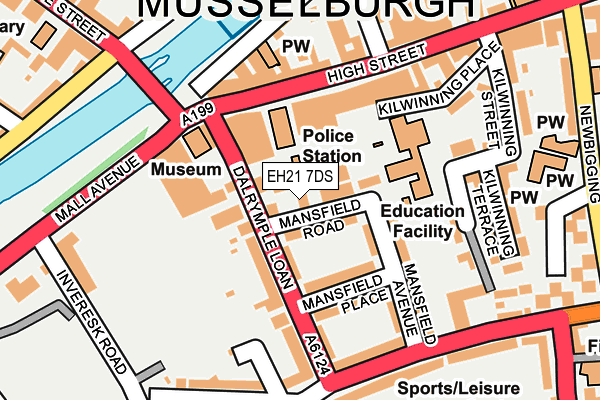 EH21 7DS map - OS OpenMap – Local (Ordnance Survey) EH21 7DS map - OS OpenMap – Local (Ordnance Survey)