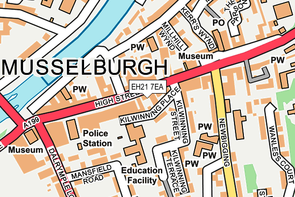 EH21 7EA map - OS OpenMap – Local (Ordnance Survey) EH21 7EA map - OS OpenMap – Local (Ordnance Survey)
