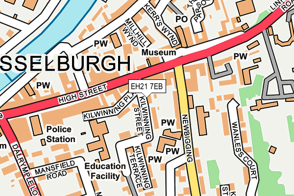 EH21 7EB map - OS OpenMap – Local (Ordnance Survey) EH21 7EB map - OS OpenMap – Local (Ordnance Survey)