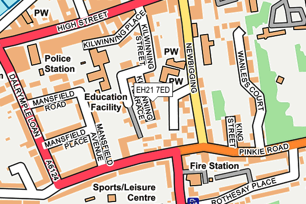 EH21 7ED map - OS OpenMap – Local (Ordnance Survey) EH21 7ED map - OS OpenMap – Local (Ordnance Survey)