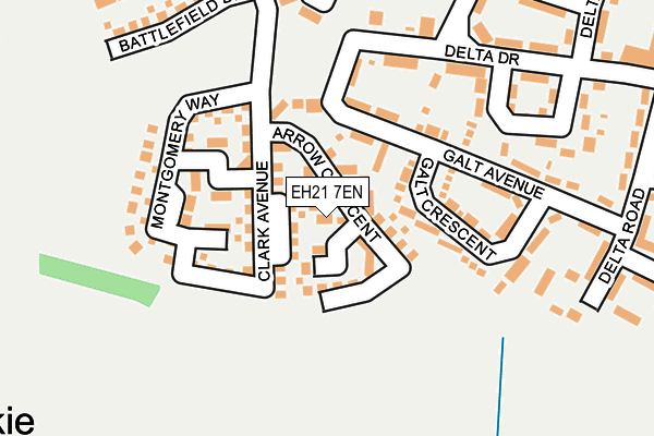 EH21 7EN map - OS OpenMap – Local (Ordnance Survey) EH21 7EN map - OS OpenMap – Local (Ordnance Survey)