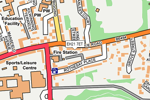 EH21 7ET map - OS OpenMap – Local (Ordnance Survey) EH21 7ET map - OS OpenMap – Local (Ordnance Survey)