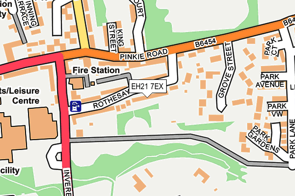 EH21 7EX map - OS OpenMap – Local (Ordnance Survey) EH21 7EX map - OS OpenMap – Local (Ordnance Survey)