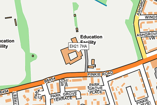 EH21 7HA map - OS OpenMap – Local (Ordnance Survey) EH21 7HA map - OS OpenMap – Local (Ordnance Survey)
