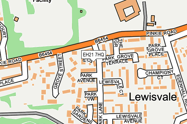 EH21 7HQ map - OS OpenMap – Local (Ordnance Survey) EH21 7HQ map - OS OpenMap – Local (Ordnance Survey)