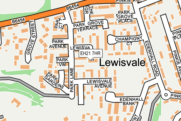 EH21 7HR map - OS OpenMap – Local (Ordnance Survey) EH21 7HR map - OS OpenMap – Local (Ordnance Survey)