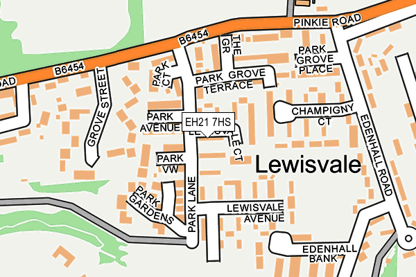 EH21 7HS map - OS OpenMap – Local (Ordnance Survey) EH21 7HS map - OS OpenMap – Local (Ordnance Survey)