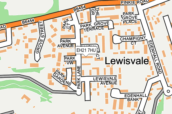 EH21 7HU map - OS OpenMap – Local (Ordnance Survey) EH21 7HU map - OS OpenMap – Local (Ordnance Survey)