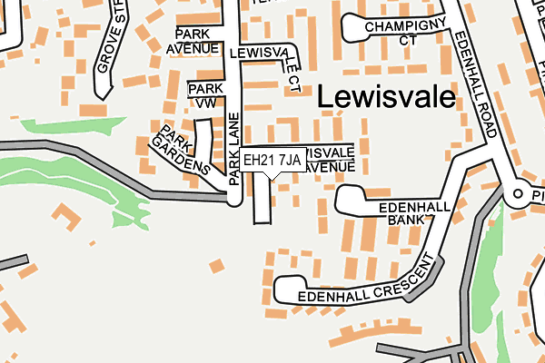 EH21 7JA map - OS OpenMap – Local (Ordnance Survey) EH21 7JA map - OS OpenMap – Local (Ordnance Survey)