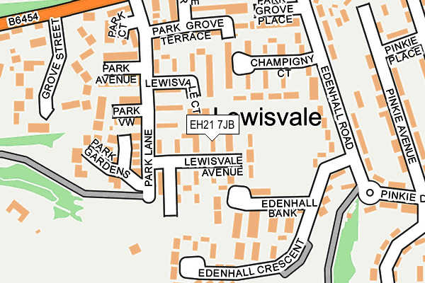 EH21 7JB map - OS OpenMap – Local (Ordnance Survey) EH21 7JB map - OS OpenMap – Local (Ordnance Survey)