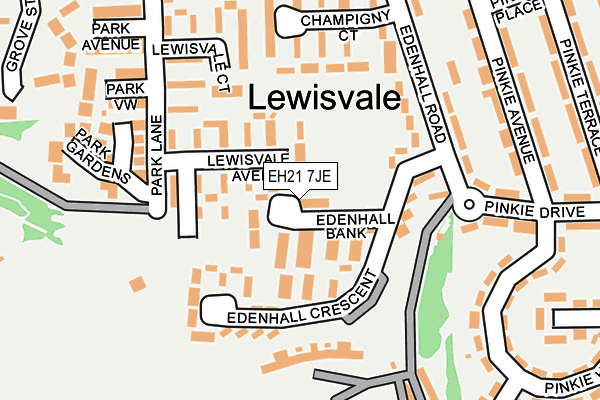 EH21 7JE map - OS OpenMap – Local (Ordnance Survey) EH21 7JE map - OS OpenMap – Local (Ordnance Survey)